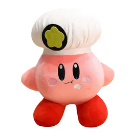 Peluş Bebek Yıldızı Kirby Peluş Oyuncak Yastığı Sevimli Şef Çilek Kirby Yumuşak Dolgu Çizgi Çizgi Çekim Yastığı Çocuklar için Bir Doğum Günü Hediyesi