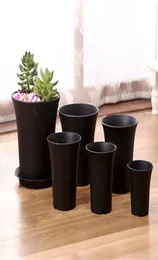 Plastic Round Succulents Pots Flowers Cultivate Bottom Breathable Flower Pot Flower Planter Home Breed Garden4726292