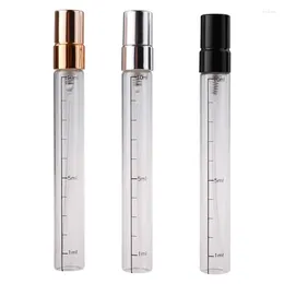 Storage Bottles 10 ML Glass Perfume Bottle Empty Transparent Spray Pump Vials With Scale Portable Cosmetic Astringent Refillable 50 Pcs
