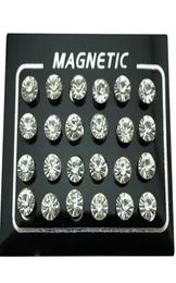 Стад Реглин 12 Попарихлот 4567 мм круглый хрустальный хрустальный таблица Магнит Серья шайба Мужская магнитная поддельная штекер