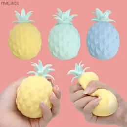 Decompression Toy Funny Decompression Vent Pineapple Squeeze Ball Gift Squishy Squeeze Stress Reliever Fidget Sensory Toys Simulation Fruit FoodL2404