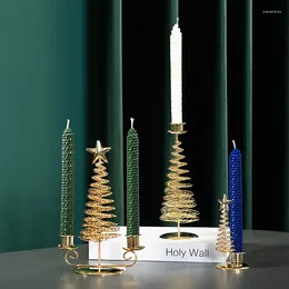 Candle Holders Table Glam Christmas Metal Centerpieces Modern Aesthetic Cute Adornos Para Casa Party Decoration