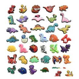 Shoe Parts & Accessories Fast Delivery Dinosaurs Shoes Clog Charms Cartoon Decoration Buckle Drop Dhuug