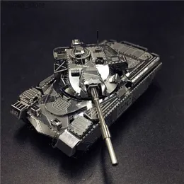 3D Puzzles Ironstar Sliver Stainless 3D Modelo de metal JS-2 Tanque Chieftain Mk50 Modelo de montagem do tanque DIY Toys de modelo de corte a laser para adulto Y240415