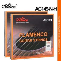 Cabos Flamenco Guitar Strings Crystal Nylon Carbono Prata Bassi -Bassises Bassos de Nano polido Caminho polido