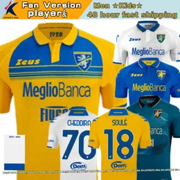 23 24 fã de futebol de Frosinone, fã de mensagens, cheddira baez romagnoli okoli kaio jorge caso mazzitelli marchizza home fora 3rd futebol camisa de manga curta de manga curta