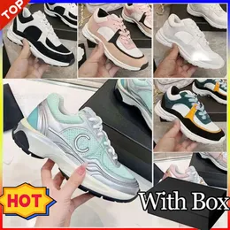 mens shoes designer shoes casual shoes women men suede leather stitching multi-color and versatile thick sole channel increased lace up sneakers designer shoes