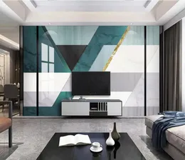 Papéis de parede Papéis de parede esmeralda personalizada Mural de papel de parede para decoração de sala de estar TV Pintura de parede Papel de Parede 3D Papel