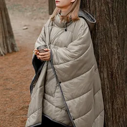 Pedler pelerin bahçe kamp giyilebilir pelerin açık kamp naylon uyku tulumu yetişkin sıcak portatif yorgan doğa yürüyüş kamp ekipman