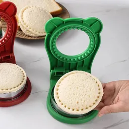 Stampi da forno grandi cutter sandwich rotondo tostato tostato stampo divertente per la colazione strumenti per il pranzo per bambini