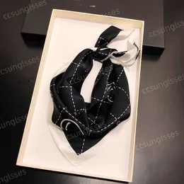 Channel Scarves New Skinny Scarf Women Luxury Brand Small Silk Scarves Print Hair Band Headband Wrap Bag Handle Ribbon Lady Neck Scarf Shawl L2