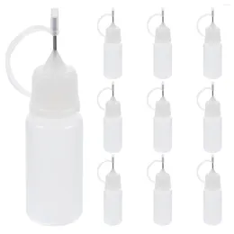 보관 병 10pcs 10ml 병 팁 접착제 바늘 어플리케이터 스퀴즈 정밀한 재보로 디스펜서 Fusionink DIY 공예 그림 드롭퍼