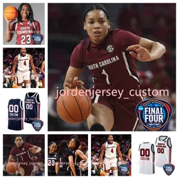 2024 Kobiety finał cztery koszulki do koszykówki Destanni Henderson Aubryanna Bree Hall South Carolina AA Gamecocks Raven Johnson Kierra Fletcher Olivia Thompson Jerseys