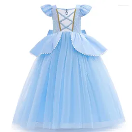 Girl Dresses Fairy Tale Role Play Girls Dress Summer Sequin Mesh Fashion Little Princess Christmas Birthday Party Gift Kids Clothes