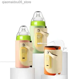 معقمات تدفئة الزجاجة معقمات# USB Baby Bottle Heater Thermos Formula Formula Milk Travel Cover Botto Bott Bottory Daily Q240416