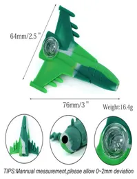 カモフラージュ航空機パイプ喫煙パイプタバコ乾燥ハーブのためのカラフルなシリコン水パイピング壊れない4883489