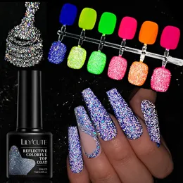 7ml Reflective Glitter Nail Gel Polish Effect Sparkling Soak Off Gel Semi Permanent For Manicure Nail Art UV Nail Gel