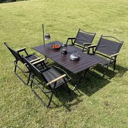 Móveis de acampamento Mesa de acampamento ao ar livre Pesca dobrável para pesca de jardim de tendas armários de cesta de piquenique Mesa Plegable Home