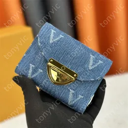 Denim Woman Designer Wallet For Men Zipper Coin Purse Credit Card Holder Brand Full Letters Mens Luxury Purse Cardholders Fashion Wallets Handbag