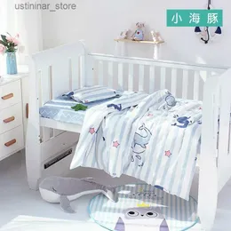 Baby Cribs Baby Bedding Conjunto Kids Quilt Cober sem preencher 1pc Cascão de algodão Tampa de berço de desenho animado da tampa da cama de bebê 150*120cm respirável L416