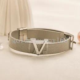 High-end Inlay Crystal Designer Bracelet Vogue Women Bangle Women Lover Brand Letter Bangle Wedding Birthday Party Jewelry Wristband Cuff 18k Gold Stainless Steel