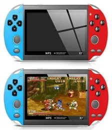 X7 43 -дюймовая консоль видеоигр MP5 8GB ROM Double Rocker Dual Joustick Arcade Games Handheld Game Player Portable Retro Console 47610415