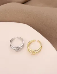 Alyans Rosel 2022 Love Zircon Ring Moda Bakır Açık Kalp Seti Elmas Sing Dolması 7189002