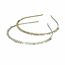 Cristal de ouro barroco Tiara Tiara Rhineste Zirc Coroa Cabelo Jóias Accortos de Jóias Mulheres Capacete Ornamentos O8ot#