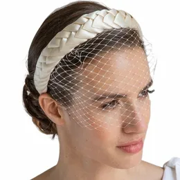 Birdcage veil faccia velo bianco champagne wedding headdr per donne eleganti ageni headddr velo affaslatori 2022 a3ic#