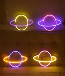 LED NEON SIGN Light Smd2835 Lâmpada interna Night Planet Space Color misto para iluminação de férias Decorações de mesa de casamento de festas e9735944