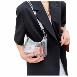 Fi Vintage Ladies Jelly Solidoll Clear Underarm Bag 캐주얼 여성 핸드백 지갑 모바일 숄더 가방 축제 선물 22AC#