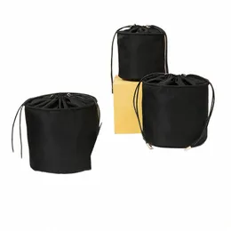 nyl Barrel Shaped Men Insert Organizer Bag Bucket Inner Bag Women Cosmetics Storage Pouch Makeup Bag For Cosmetic Liner Purse Q8aH#