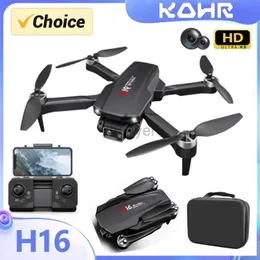 Drohnen kbdfa Neue Drohne H16 GPS Professionelle Dual -Kamera Laser Hindernisvermeidung Dron Quadcopter bürstenloser Luftfotografie RC Toy 240416