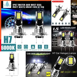 2024 2pcs H7 LED Far Ampul Işın Kiti 12V 100W Yüksek Güçlü LED Işık Far 6000K Otomatik Far Ampulleri H11 Araba Sis H3