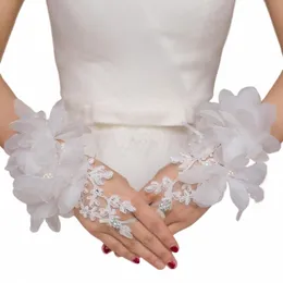 2019 Hot Sale High Quality White Short Parágrafo Elegante Rhineste Bridal Wedding Luvas de casamento ACCORIES DE CASAMENTO V4OD#