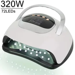 320W SUN X21 MAX 72 LED UV LEDネイルランプゲルマニキュア用のネイルランプタイマー付きネイルドライヤーライト