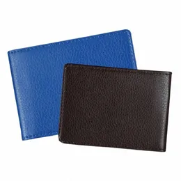 Solid Color Pu Leather Driver License Passport Holder Cover för dokument Busin Kreditkortshållare Mappen Travelplånbok A2VZ#