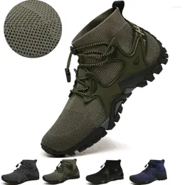 Buty fitness oddychający siatka męskie buty taktyczne wędrówki miękki na zewnątrz nie poślizgowy szlak trekkingowy projektant wspinaczkowy