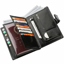 Neue Führerscheinkartenbeutel mit großer Kapazität mit mehreren funkten Reisebeutel Brieftaschen Brieftasche männliche Pass-Wallet-Kreditkarte M8JK##