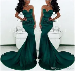 2019 Emerald Green Long Evening Dress Sexy Mermaid Women Pageant Wear مناسبة خاصة لباس Party Gown2430456