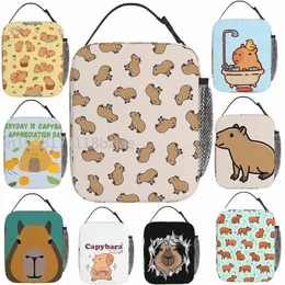 capybara Insulated Lunch Bags Waterproof Picnic Bags Thermal Cooler Lunch Box Lunch Tote for Woman Work Children School J97X#