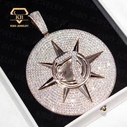 Kibo Coutom VVS S Sier Esterlina Para Hombre Gran Personalidad Hip Hop Colgante Moissanite Diamond Pendant