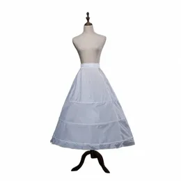 Weiße Hochzeit Petticoats 3 Schichten Stahlring Elastischer Bund Hochzeit Akquirys Braut Unterrock für Frauen M2BQ#