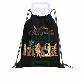 Genesis Band The Trick of the Tail Album Cover Bags Bags Gym Bag Bound Bound Bound Portable 3D -печать на открытом воздухе L2IN#