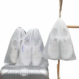 10pcs/set Shoes Storage Bag Bagroof Protect Covers Coverts Noved N- المنسوجة من حقائب سفر واضحة.