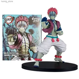 Figuras de brinquedo de ação 20 cm de anime Figura Slayer Demon Slayer Juuni Kitsuki Akaza Battle Figura Toy Presente PVC Figura Novo caixa de decoração de mesa estática Conjunto de decoração Y240415