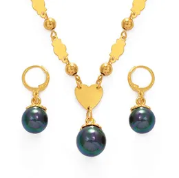 Anniyo Hawaiian Pearl sätter runda bollpärlor halsband örhängen ese Guam Micronesia Chuuk Pohnpei smycken #2385063449241
