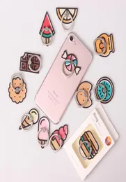 Il supporto per staffa con fibbia monta il cartone animato a forma di snack cartone animato per le dita del telefono cellulare staffa universale per Apple iPhone 7 8 xs max3108813