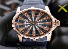 Orologio da uomo rd 46 mm diamante quadrante a zaffiro in vetro automatico movimenti asiatico in acciaio in oro rosa corona a scorrimento della vite Uhren3150023