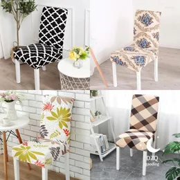 Chair Covers Elasticated Lycra Chairs Seat Back Case Elastic Decoration Cover Spandex For Home Dining Room